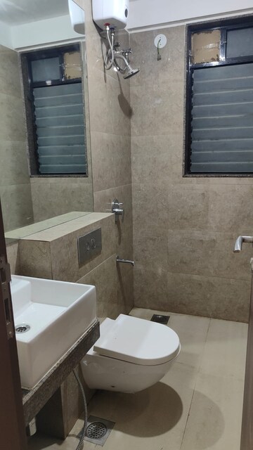Bathroom in 1 BHK Apartment at Palm Beach Apartments, Versova – for Rent