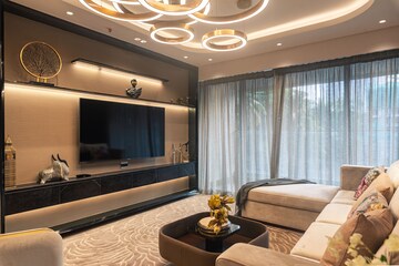 Living Room in 4 BHK Apartment at Kalpataru Magnus, Bandra East – for Sale