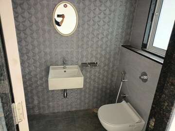 Bathroom in 2 BHK Apartment at Ashar Axis, Majiwada – for Rent