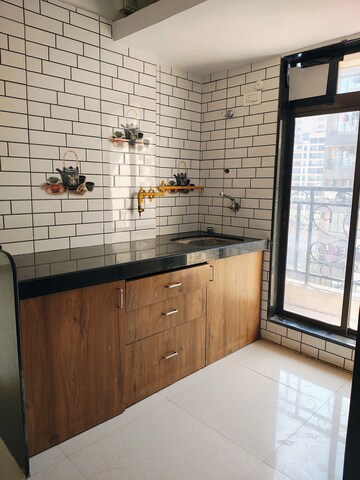 Kitchen in 1 BHK Apartment at A V Crystal Tower, Vasai East – for Sale