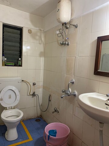 Bathroom in 2 BHK Apartment at Sea Breeze Tower, Nerul – for Rent