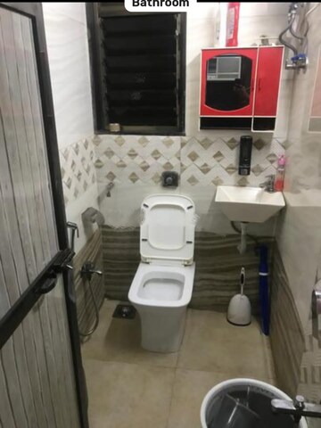 Bathroom in 1 BHK Apartment at Sethia Green View, Goregaon West – for Rent