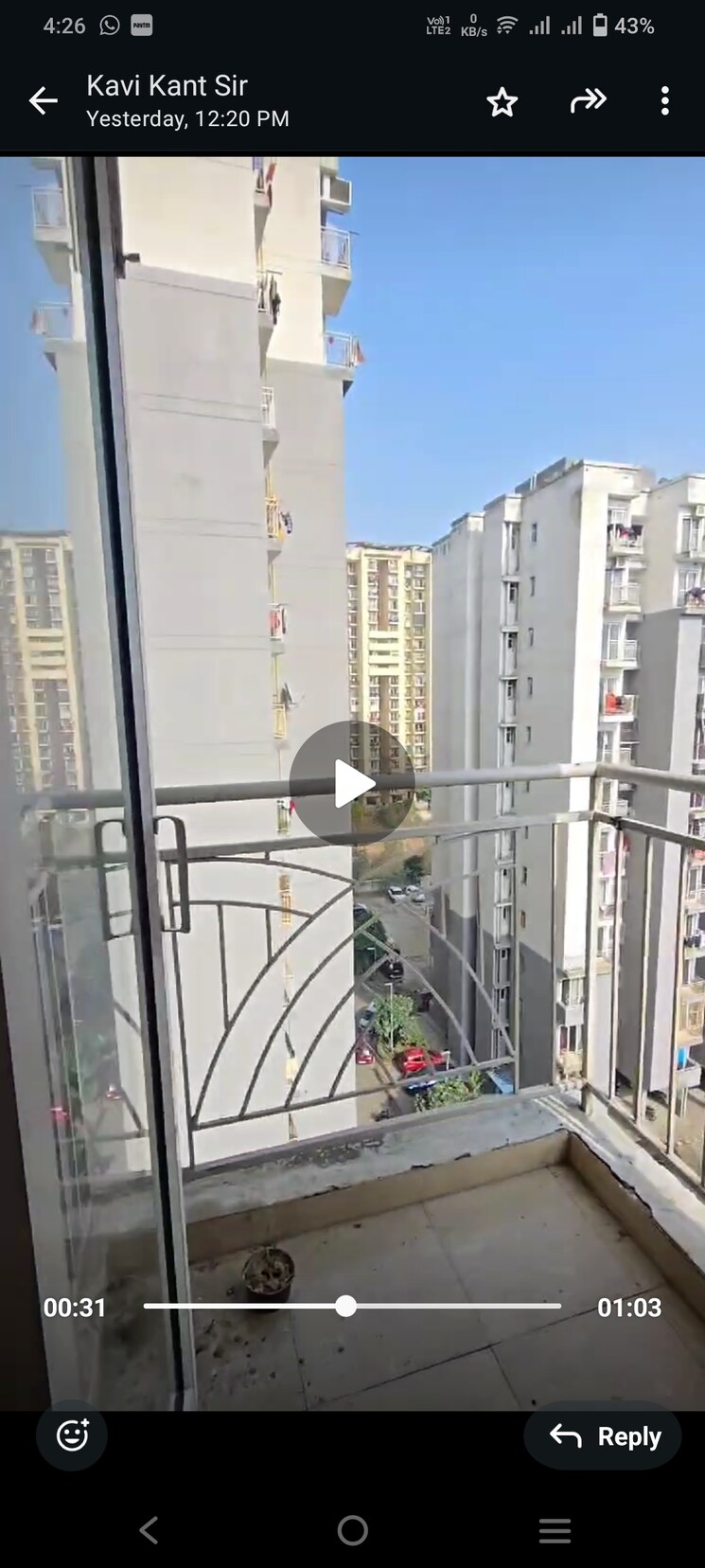 Balcony, aditya-world-city-residences 1 Bedroom 585 Sq.Ft. Apartment In Shahpur Bamheta Ghaziabad 8091506