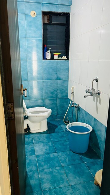 Bathroom in 2 BHK Apartment at Chaurang CHS, Sanpada – for Rent
