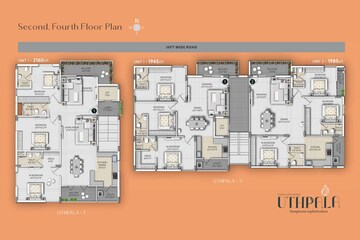 Floor Plan in 3 BHK Apartment at Kondapur – for Sale
