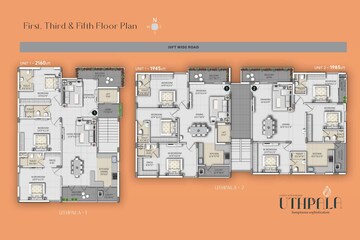 Floor Plan in 3 BHK Apartment at Kondapur – for Sale