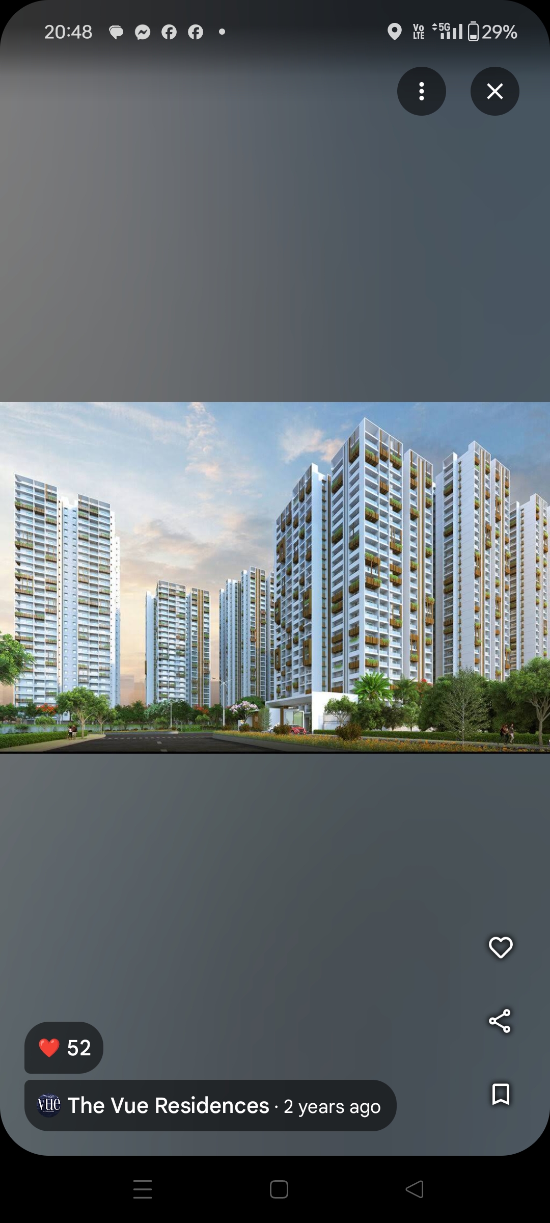3 BHK + Study Room 2150 Sq.Ft. Apartment in Raghuram The Vue Residences