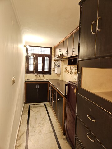Kitchen in 1 BHK Builder Floor at Ansal Sushant Lok I, Sector 43 – for Rent