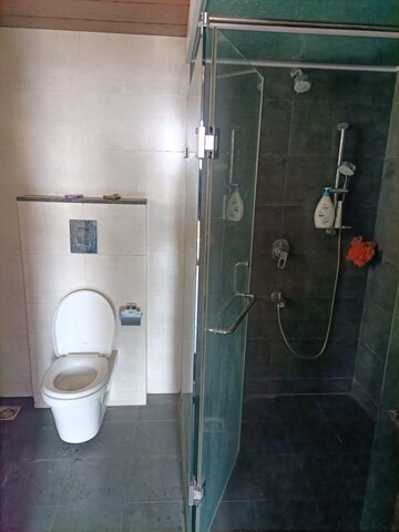 Bathroom in 3 BHK Apartment at SiddhiVinayak Sunshree Emerald, Kondhwa – for Rent