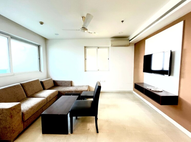 Living Room, golf-edge 3 Bedroom 3625 Sq.Ft. Apartment In Gachibowli Hyderabad 8092657