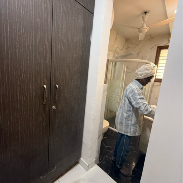 Bathroom in 3 BHK Builder Floor at Kalkaji – for Rent