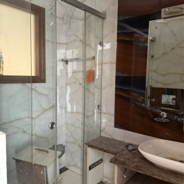 Bathroom in 3 BHK Builder Floor at Kalkaji – for Rent