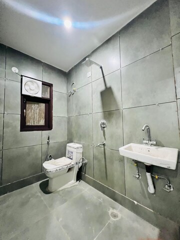Bathroom in 1 BHK Builder Floor at Chattarpur – for Rent