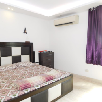 Bedroom in 4 BHK Builder Floor at Kalkaji – for Rent