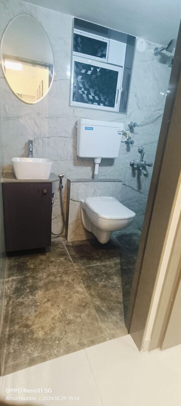 Bathroom in 1 BHK Apartment at Navkar Tower Part 1, Naigaon East – for Sale