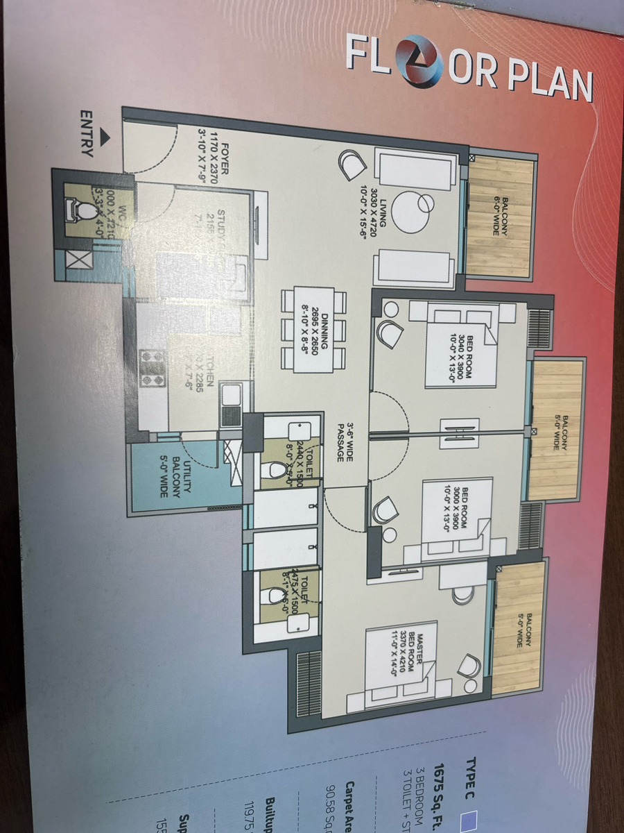 3.5 BHK + Servant Room Apartment For Sale in Nirala Trio