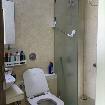 Bathroom in 2 BHK Apartment at Bhoomi Celestia, Kanch Pada – for Rent