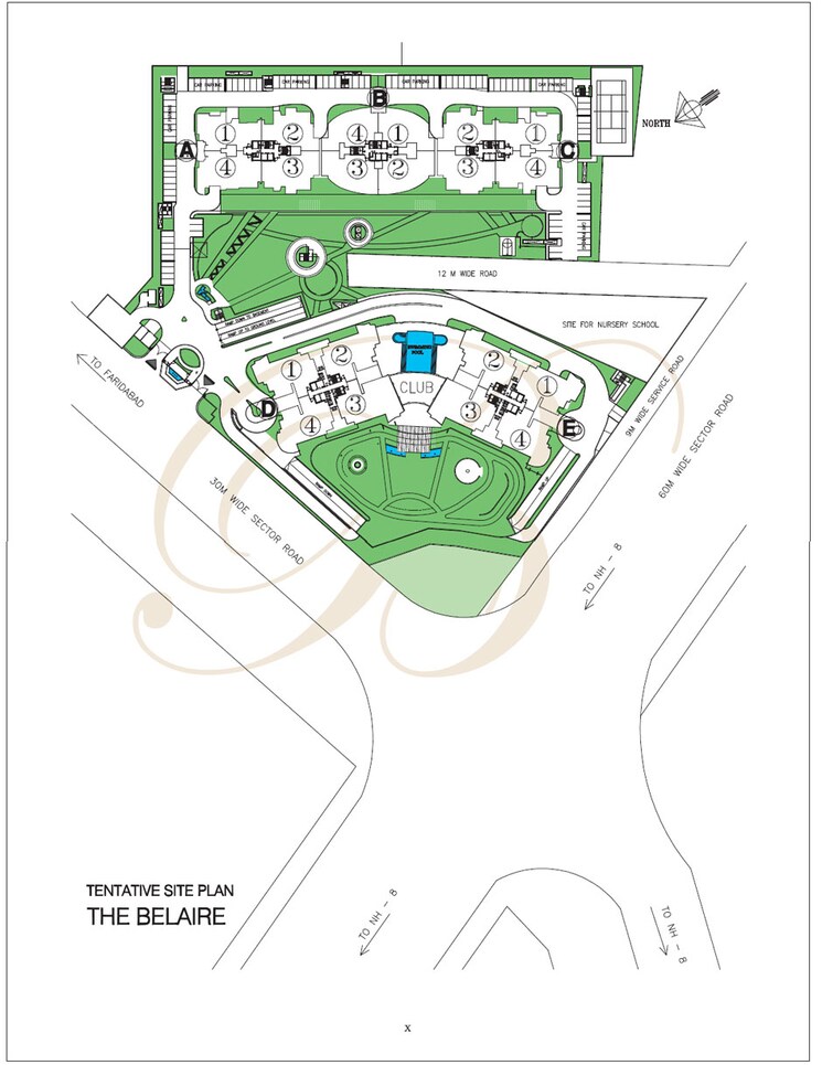 Map Location, dlf-the-belaire 4 Bedroom 3000 Sq.Ft. Apartment In Sector 54 Gurgaon 8094657