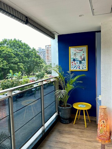 Balcony in 2.5 BHK Apartment at Amanora Gateway Towers, Hadapsar – for Rent