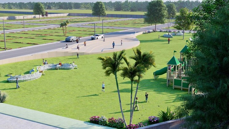 Garden, sms-nine-west  150 Sq.Yd. Plot In Sadashivpet Hyderabad 8095273