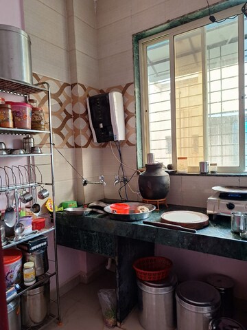 Kitchen in 1 RK Apartment at Jai Vighnaharta CHS, Kalyan East – for Rent