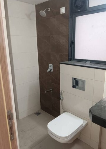 Bathroom in 2 BHK Apartment at Shapoorji Pallonji Vicinia, Powai – for Rent