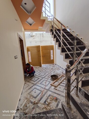 Staircase in 3 BHK Independent House at Jankipuram Extension – for Sale