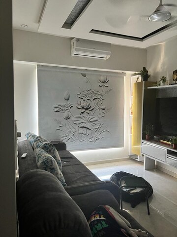 Living Room in 1 BHK Apartment at Lodha Amara, Kolshet Road – for Rent