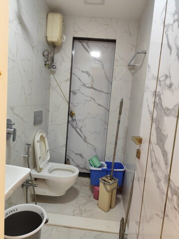 Bathroom in 3 BHK Apartment at Tharwani Heights, Sanpada – for Rent