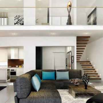 Living Room in 5 BHK Apartment at Tata Raheja Raisina Residency, Sector 59 – for Sale