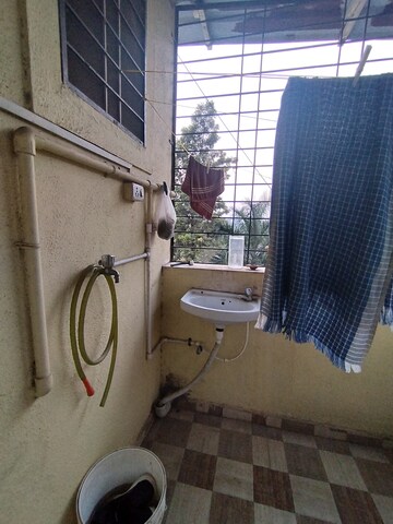 Bathroom in 1 BHK Apartment at Kastur Kunj, Pimple Saudagar – for Rent