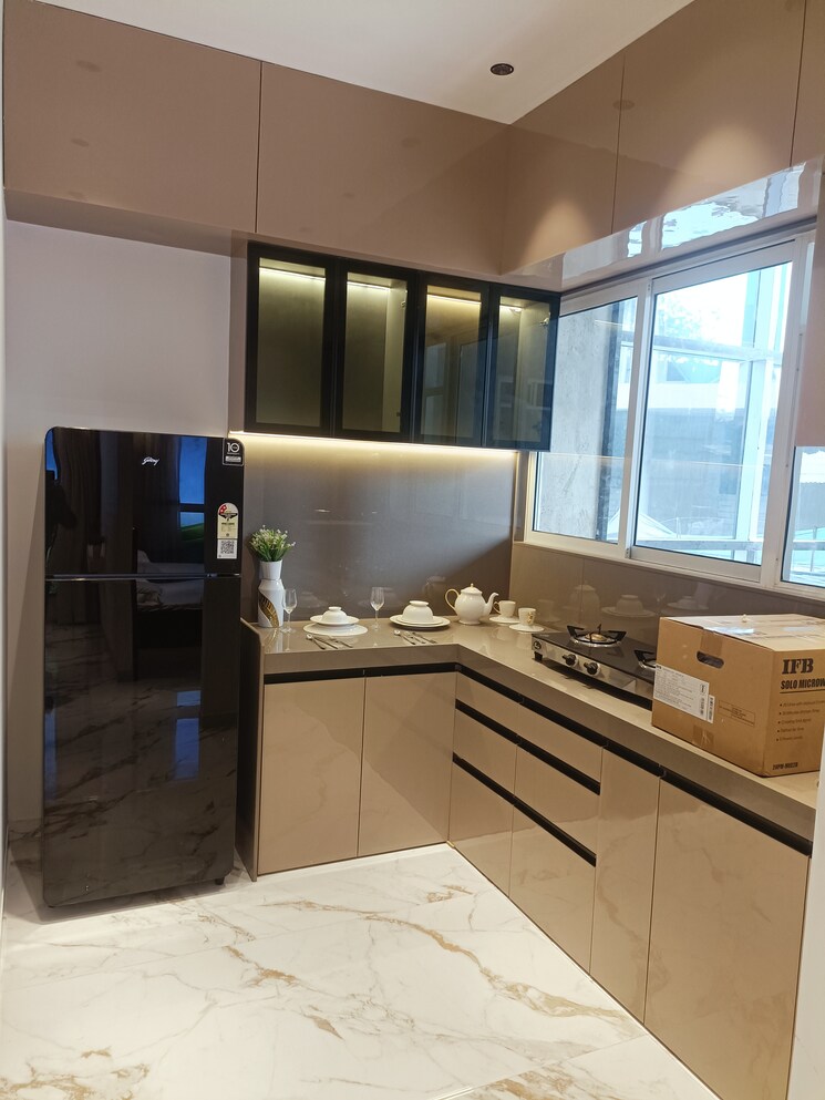 Kitchen, green-square 2 Bedroom 560 Sq.Ft. Apartment In Kasarvadavali Thane 8097938