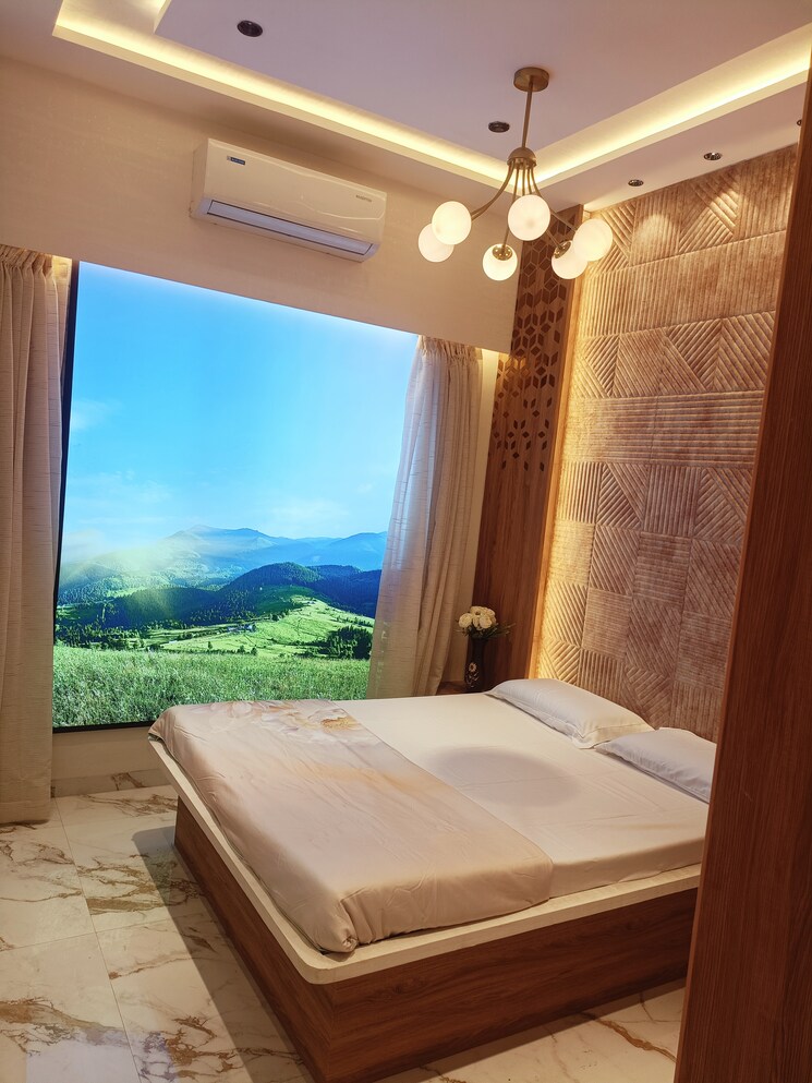 Bedroom, green-square 2 Bedroom 560 Sq.Ft. Apartment In Kasarvadavali Thane 8097938