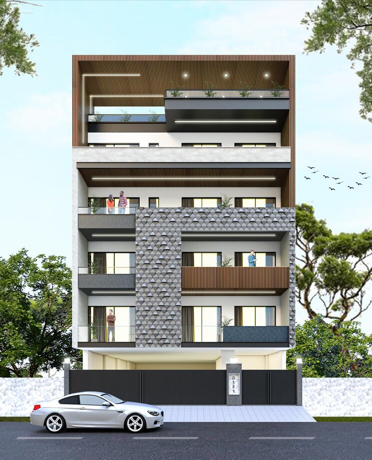 Exterior View, emaar-mgf-emerald-hills 3 Bedroom 276 Sq.Yd. Builder Floor In Sector 65 Gurgaon 8097983