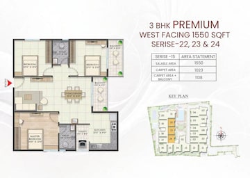 Floor Plan in 3 BHK Apartment at Hsr Layout – for Sale