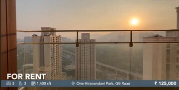 3 BHK Apartment – Exterior View View at One Hiranandani Park, Ghodbunder Road - for Rent