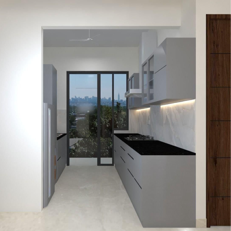 Kitchen, pir machalla 3 Bedroom 1640 Sq.Ft. Apartment In Pir Machalla Zirakpur 8098254