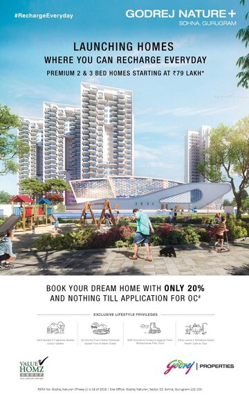 2.5 BHK Apartment For Sale in Godrej Nature Plus, Sohna Sector 33