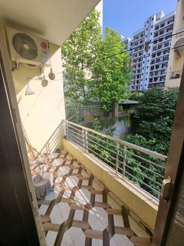 Balcony in 3 BHK Apartment at Ansal API Victoria Floors, Dhakoli Village – for Rent