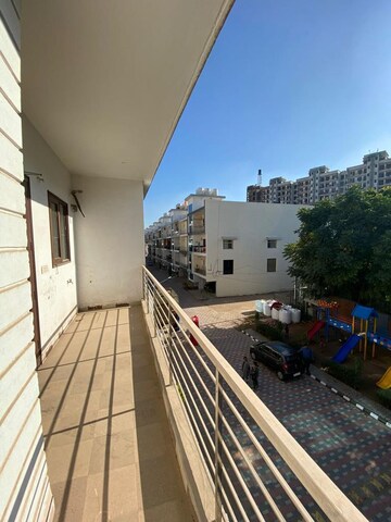 Balcony in 3 BHK Apartment at MP Metro Towers, Dhakoli Village – for Rent