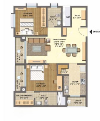 2 BHK Apartment For Resale in Lodha Meridian Kukatpally Hyderabad  8098584