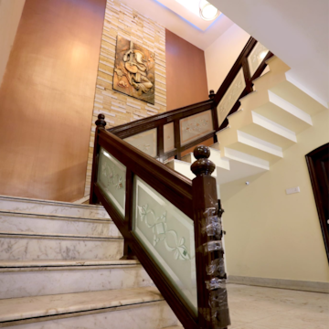 Staircase in 5 BHK Villa at A S Rao Nagar – for Sale
