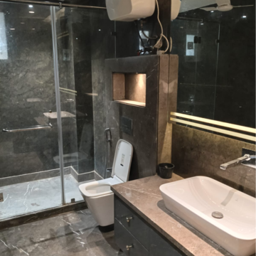 Attached Bathroom in 3 BHK Builder Floor at Greater Kailash I – for Sale