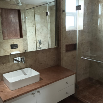 Attached Bathroom in 3 BHK Builder Floor at Greater Kailash I – for Sale