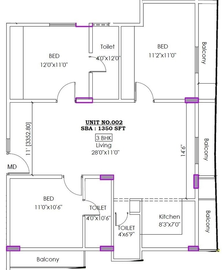 Map Location, sarjapur road 3 Bedroom 1350 Sq.Ft. Apartment In Sarjapur Road Bangalore 8099837