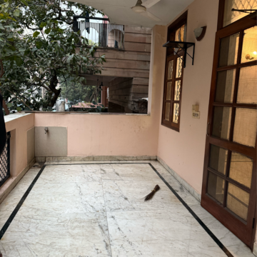 Balcony in 3 BHK Builder Floor at Kailash Colony – for Rent