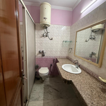 Bathroom in 3 BHK Builder Floor at Kailash Colony – for Rent