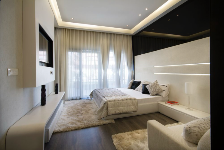 Bedroom, sushma-chandigarh-grande 3 Bedroom 1885 Sq.Ft. Apartment In Ghazipur Zirakpur 8100363