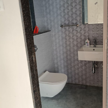 Bathroom in 2 BHK Apartment at Ashar Axis, Subhash Nagar – for Rent