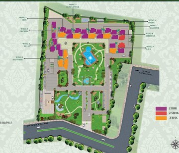 Master Plan in 2 BHK Apartment at Ahad Serenity, Rayasandra – for Sale